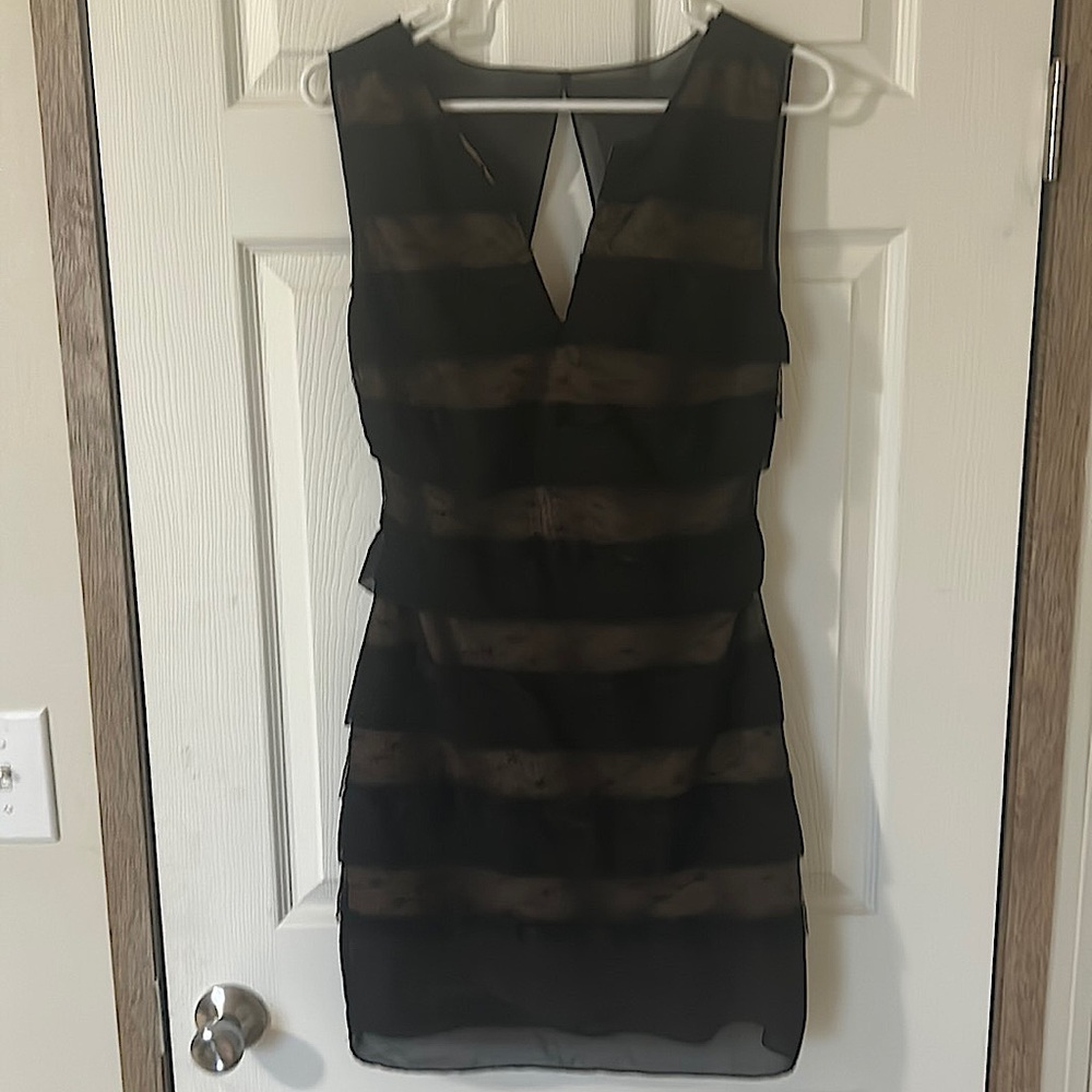 BCBG lace overlay dress